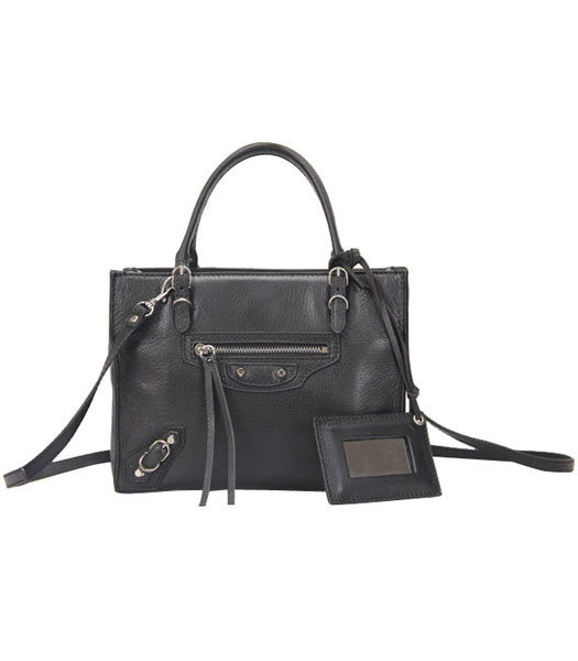 Balenciaga Mini Papier A4 pelle di vitello nera borsa in pelle